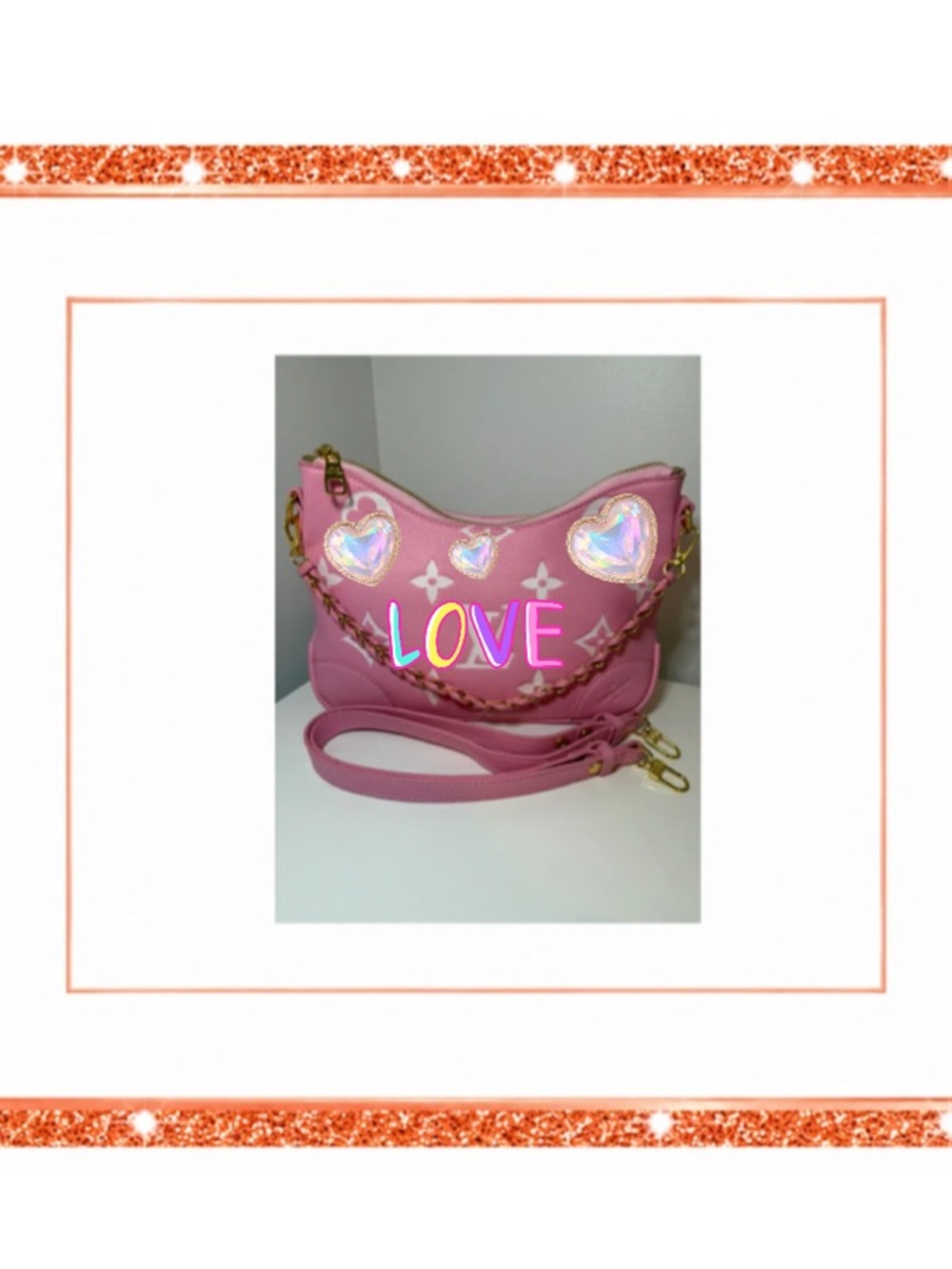 Pink & White Shoulder Bag